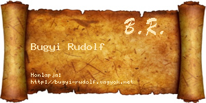 Bugyi Rudolf névjegykártya